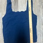 Monteau Women’s  Los Angeles Rayon/linen Blue Cropped Tank Size Medium  Photo 2
