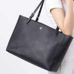 Tory Burch Emerson Black York Tote Gold Hardware Photo 0