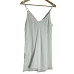 Oscar de la Renta  Pink Label White Cotton V-Neck Eyelet Slip Pajama Dress Size L Photo 6