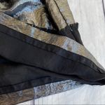 BCBG MaxAzria Shimmering Metallic Silver Black Dress Size XS Silk Blend Cocktail Photo 10