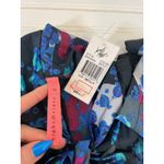 NWT Lord & Taylor Eight Sixty Blue Floral Secretary Bow Long Sleeve Top Size M Black Size M Photo 4