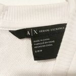 Armani Exchange AX Size Small White Multi Color Sequin Zip Back Sweatshirt Photo 3