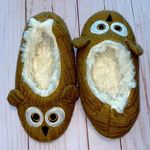 Jessica Simpson cable knit OWL slippers plush Sz Large 8-9 plush house slippers Photo 0