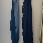 Ombré infinity scarf and crochet Scarf with sheer mesh Black Photo 0