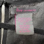 Fire Los Angeles  Dress XS Sleeveless Mini Dress Purple Black Mesh‎ Panel Top Photo 4