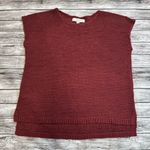 Loft Women's Tank Top Sweater Blouse XS Extra Small Maroon Burgundy Wine Merlot Photo 10
