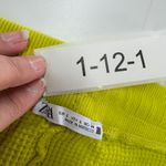 ZARA  Pants Womens Large Neon Green Yellow Waffle‎ Knit Drawstring Joggers Photo 2