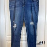 LuLaRoe  Skinny Ankle Distressed Denim Blue Jeans Size 36 EUC #5550 Photo 0