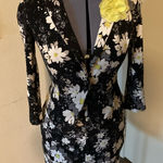 Candie's CANDIE’S Jacket Jr S Cropped Floral Knit Blazer Jewel Button 3/4 Sleeve & Skirt Photo 0