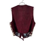 White Stag  Maroon Christmas tree tapestry Vest XL holiday presents Photo 1