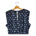Evereve Romper Women Large Navy Blue White Grid Print Avaline Skort Wrap Skirt Photo 4