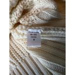 Sage The Label White Cable Knit Fringe Turtleneck Sweater Vest‎ Size Medium Photo 2