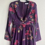 Mac Duggal  Long Sleeve Ruched Top Deep V Gown, Size 4, EXCELLENT Retail $ Photo 3