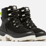 Sorel New Brex Boot Cozy Lace in Black in Sea Salt Photo 0