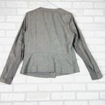DKNY Jeans Jacket Women Large Gray Faux Suede Polyester Long Sleeve Clipside Zip Photo 7