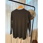 Eileen Fisher  Black Waffle Knit Longsleeve Photo 4