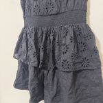 American Eagle Party Wrap Eyelet Tiered Ruffle Dress Photo 5