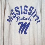 Touch Stadium Gray Ole Miss Rebels Oversized Pullover Tunic Size Large Blue Photo 2