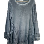 Simply Couture  Knit‎ Sweater Top Womens Size 1X Slate Gray Long Sleeve Lagenlook Photo 0