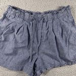 Uniqlo Shorts Women Medium Linen Blend Loose Fit Paperback Waist Boho Festival Photo 0