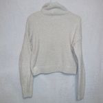 Hollister Cream Long Sleeve Quarter Zip Mock Neck Teddy Pullover Sweater Photo 5