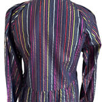 Roller Rabbit  Janni Rainbow Lurex Stripe Tiered Dress Dark Navy Size XS NWT Photo 7