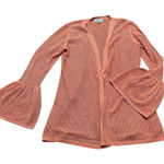 Joan Vass 3/$15  shimmery cardigan with bell sleeves Photo 0
