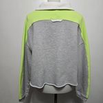Pink Lily Color Block Half Zip Sweatshirt Pullover Neon Green Gray White S Photo 4