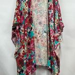 Umgee S/M cottagecore Floral Boho Kimono Beach Swim Cover-Up FLAWED oversized Photo 0