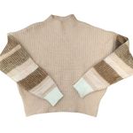 Topshop Knit Pink & Brown Striped Women Mohair Sweater Medium Photo 5