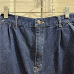 80s / 90s Hunters Glen Classic Pleated Blue Denim Slit Pencil Skirt Size 10/11 Photo 2