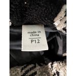 Coldwater Creek Houndstooth Blazer Chenille Jacket Black Size 12 Petite Womens Photo 4