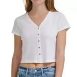 Calvin Klein Jeans Cream Cotton Crop Top Size XL NWT Photo 5