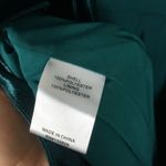 Lovers + Friends  Kendall Green Satin Jumpsuit Medium Tie Front Long Sleeve Photo 5