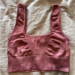 Free People Movement Square Neck Good Karma Pink Bra Photo 2