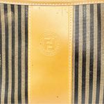 Fendi Classic Vintage  Brown Pin Stripe Zippered Crossbody Shoulder Bag Photo 2