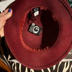 None Elegant Burgundy Hat with Velvet Bow Photo 1