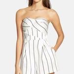 Keepsake Black White Geometric Print Strapless Romper Playsuit Shorts Revolve S Photo 6