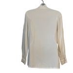 Cato Ivory Lace Ruffle Detail Long Sleeve Collared Button-Up Blouse Size S Photo 7
