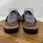Merrell  Amber Black Leather‎ Braided Strap Sandals Women's US 10 Thong Photo 7