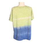 Maroni NWOT Women’s Lime And Blue Tie Dye VNeck Oversized Tee SM Green Photo 4