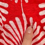 Joie  Red Linen Leaf Print Blouse Womens M Beachy Summer Vacation Tropical Top Photo 5