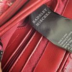 Badgley Mischka Badgley‎ Mischka Woven Tweed Messenger Bag Gold Red Coquette Pearls Chain Photo 11