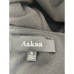 Aakaa  Women's Black Sleeveless Ruffle Hem Open Back Mini Flare A-line Dress Sz S Photo 3