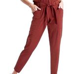 Athleta Skyline Paperbag Pants Featherweight Tie High Rise Crop Pockets Cognac 0 Photo 0