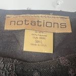 Notations  Women's L Black Lace Long Sleeve Top Sheer Polyester Chiccore Photo 4