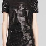 J.O.A. Black Sequin Crop Top Photo 0