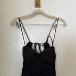 ZARA  Black Cotton Midi Dress with Leg Slit Photo 1