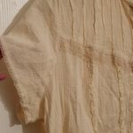 Old Navy  Cream Button-Up Blouse Photo 3