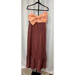 Hutch Olani Bow Flounce Hem Maxi Dress Size Large NWT Anthropologie Flirty Photo 1